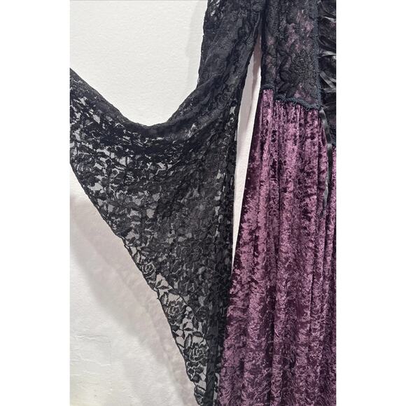 Legends By Jojo Bejano Whimsigoth Gothic Princess Gown Purple Black Velvet 1X - Picture 4 of 11
